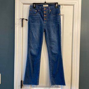 Madewell Cali Demi Button Front Raw Hem